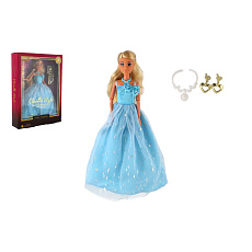 Panenka Anlily kloubová plast 30cm ve večerních šatech v krabici 24x33x7cm