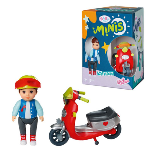 Zapf MGA BABY born Minis Sada se skútrem a panenkou
