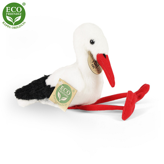Rappa Plyšový čáp 15 cm ECO-FRIENDLY