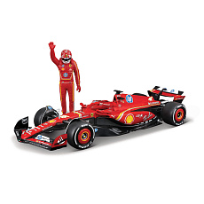 Bburago - RACE F1 s figurkou jezdce, Ferrari SF-24 (2024), #16 Charles Leclerc, 1:24