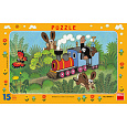 Dino dětské puzzle Krtek a lokomotiva 15D