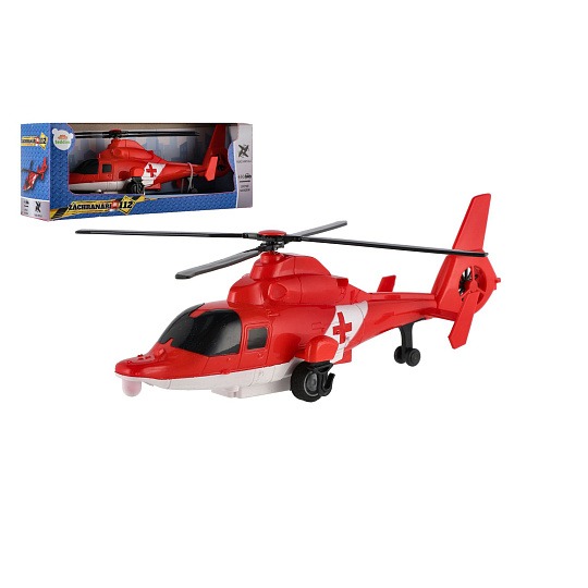 Vrtulník/Helikoptéra záchranné služby plast 22cm na zpětné natažení v krabičce 25x9x6,5cm Vrtulník/Helikoptéra záchranné služby plast 22cm na zpětné natažení v krabičce 25x9x6,5cm
