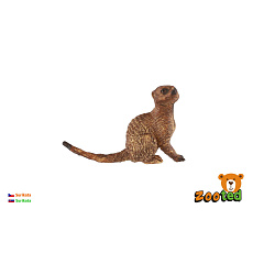 Surikata zooted plast 6cm světle hnědá 