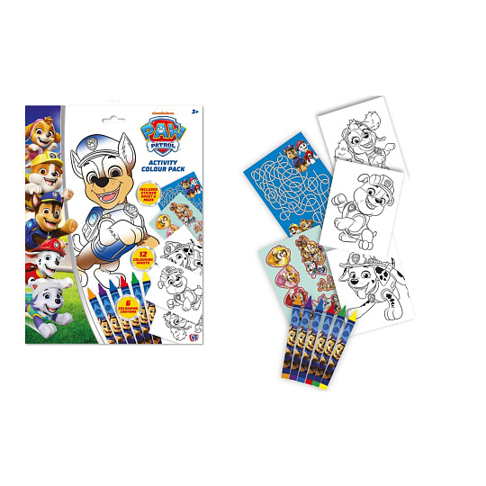 Kreativní sada Tlapková patrola/Paw patrol pracovní listy s barvami 