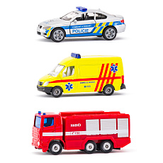 SIKU česká verze - set mix policie, hasiči, ambulance SIKU česká verze - set mix policie, hasiči, ambulance