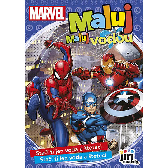 Jiri Models Omalovánka A5 Maluj vodou MARVEL