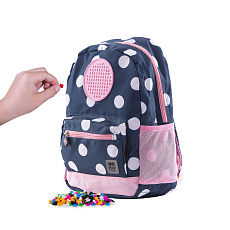 PIXIE CREW dětský batoh MODRÝ S BÍLÝM PUNTÍKEM