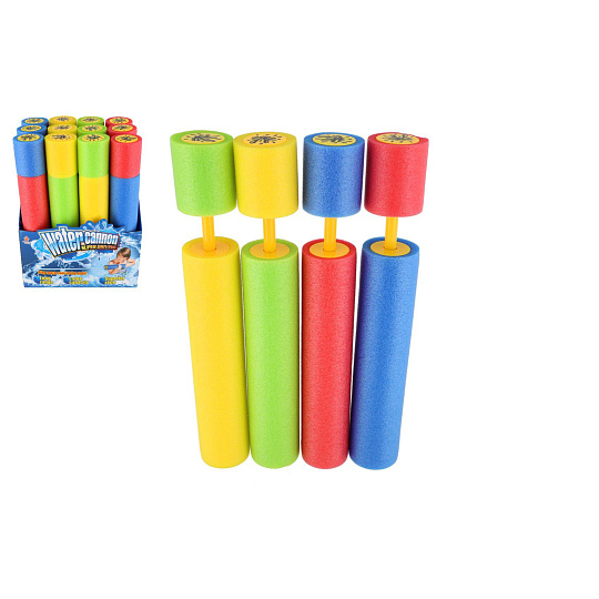 Teddies Vodní trubice pěnová 40cm 4 barvy 12ks v boxu Teddies Vodní trubice pěnová 40cm 4 barvy 12ks v boxu