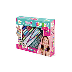 Kreativní sada Vyrob si náramek - pletací stav s doplňky v krabici 38x28x6cm