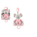 Teddies Medvěd koala chrastítko plyš 19cm závěs na post./koč. nat. hrací strojek růžový na kartě v sáčku 0+
