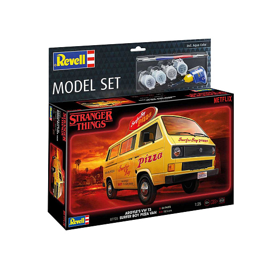 Revell ModelSet STRANGER THINGS auto 67725 - VW T3 Bus "Surfer Boy" (1:25)