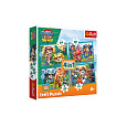 Trefl Puzzle 4v1 Tlapková patrola/Paw Patrol Dino Movie: Příběhy z ostrova dinosaurů v krabici 28x28x6cm