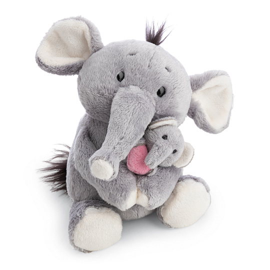 NICI plyš Slon 20 cm s mládětem 6 cm - Little &amp; Me
