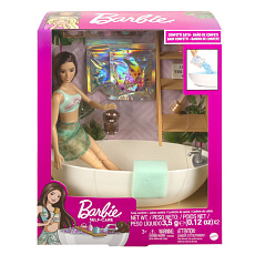 Mattel Barbie PANENKA A KOUPEL S MÝDLOVÝMI KONFETAMI BRUNETKA
