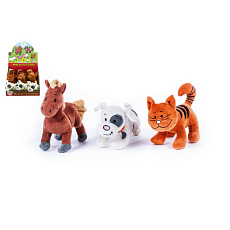 Teddies Zvířátko plyš 18-20cm Moje první zvířátka se zvukem asst 3 druhy