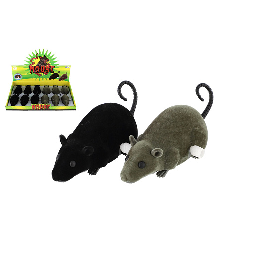 Teddies Myš/Myška na klíček fliška 12cm 2 barvy Teddies Myš/Myška na klíček fliška 12cm 2 barvy