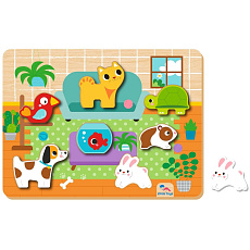 Rappa 2Kids Toys Vkládací puzzle Mazlíčci