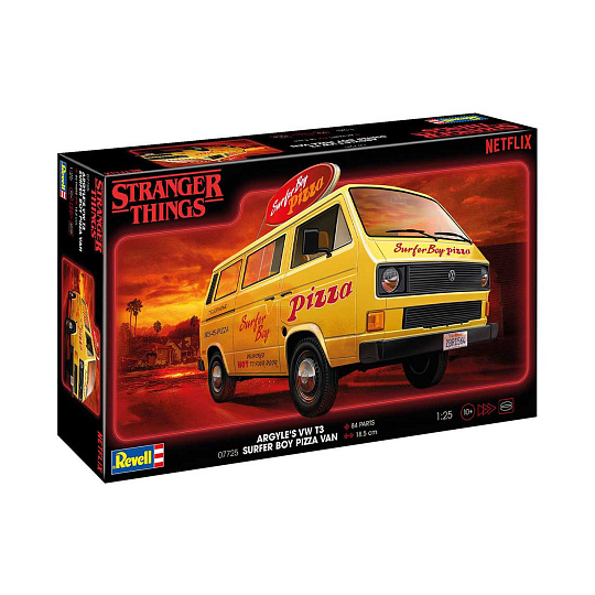 Revell Plastic ModelKit STRANGER THINGS auto 07725 - VW T3 Bus "Surfer Boy" (1:25)