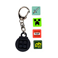 PIXIE CREW MINECRAFT Klíčenka, černá, 4 multipixely
