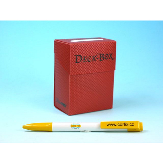 Krabička plastová - červená (75 karet) s texturou Krabička plastová - červená (75 karet) s texturou