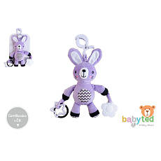 Zajíček/Zajíc babyted chrastítko plyš 30cm závěs na postýlku/kočárek na kartě v sáčku 0m+ Zajíček/Zajíc babyted chrastítko plyš 30cm závěs na postýlku/kočárek na kartě v sáčku 0m+