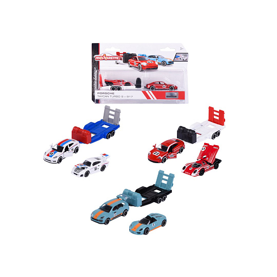 Majorette Autíčko Porsche Race Trailer, 3 druhy