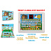 Naučný tablet moudré sovy dvojjazyčný CZ+AJ plast 24x19x2cm na baterie se zvukem v krabici 32x23x3cm