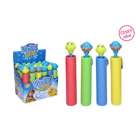 Wiky Vodní trubice/puška zvířátko pěnová 27x5cm 3 druhy