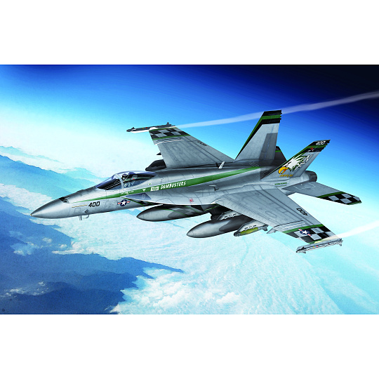 Academy Model Kit letadlo 12565 - USN F/A-18E "VFA-195 Chippy Ho" (1:72)