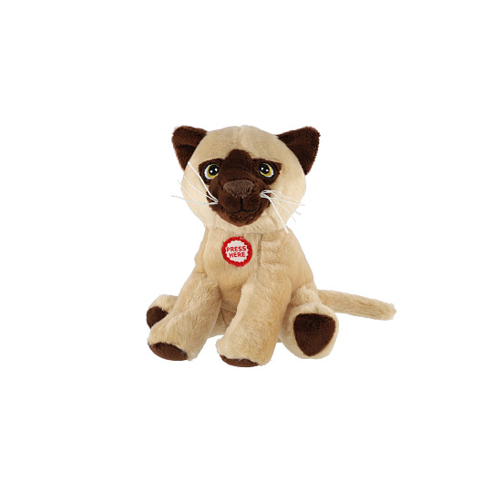 Teddies Kočka sedící plyš se zvukem 15cm v sáčku 0+ Teddies Kočka sedící plyš se zvukem 15cm v sáčku 0+