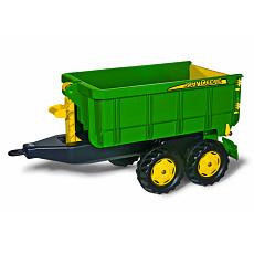 ROLLYTOYS Vlečka za traktor John Deere vyklápěcí zelená