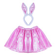 Rappa Dětský kostým tutu sukně s čelenkou zajíček