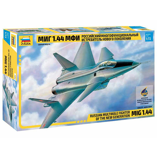 Zvezda Model Kit letadlo 7252 - MIG 1.44 Russian Multirole Fighter (1:72)