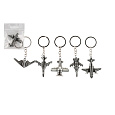 Teddies Přívěsek na klíče letadlo kov 5-6cm 5 druhů