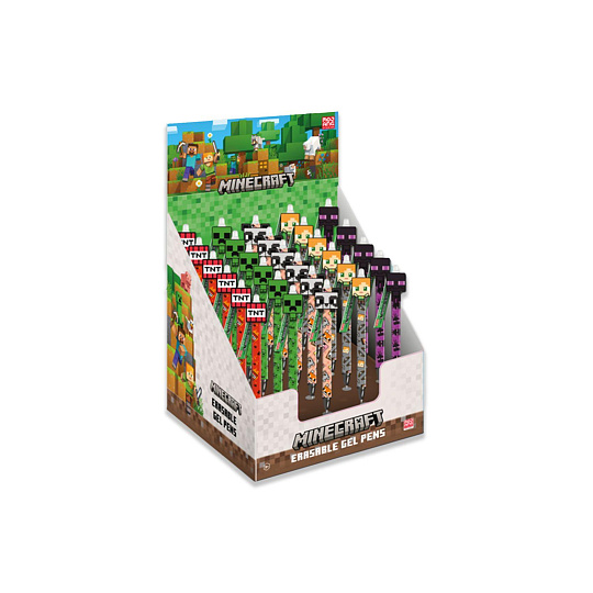 Tužka/pero gumovací Minecraft 15cm plast 5 druhů Tužka/pero gumovací Minecraft 15cm plast 5 druhů