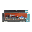 Teddies Auto odtahovka s jeřábem 2ks kov 18cm na zpětné natažení v krabičce 24x11x5cm