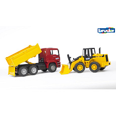 BRUDER 2752 MAN nákladní auto a bagr