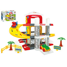 WADER Garáž s výtahem 3 patra + dráha 2,3m + 2 auta plast v krabici 59x40x15cm Wader 12m+ WADER Garáž s výtahem 3 patra + dráha 2,3m + 2 auta plast v krabici 59x40x15cm Wader 12m+