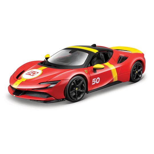 Bburago - RACE+PLAY, Ferrari SF90 STRADALE ASSETTO FIORANO, červená 1:18