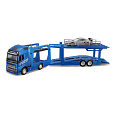 Bburago - STREET FIRE, Kamion s návěsem Multicar Carrier Volvo FH16 + Porsche 911 GT2 RS, 1:43