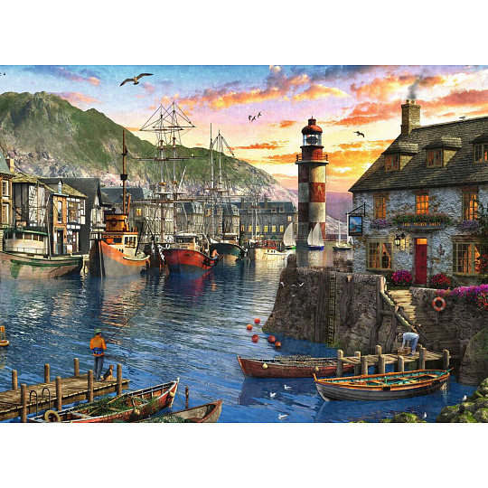 Ravensburger Východ slunce v přístavu 500 dílků Ravensburger Východ slunce v přístavu 500 dílků