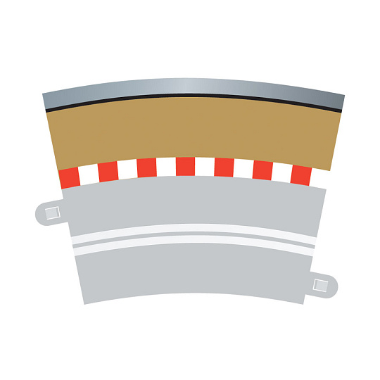 Scalextric Příslušenství SCALEXTRIC C7019 - Border, Kerb & Barrier - Curve - R3.5 - 22.5 Deg Outer