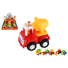 Teddies Auto stavební plast 10-12cm na setrvačník mix druhů