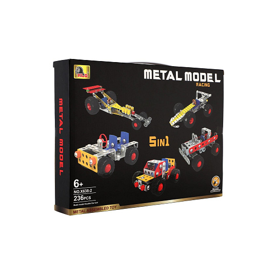 Stavebnice 5v1 auta 236 dílků v krabici