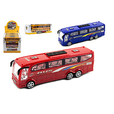 Teddies Autobus plast 25cm na setrvačník 3 barvy