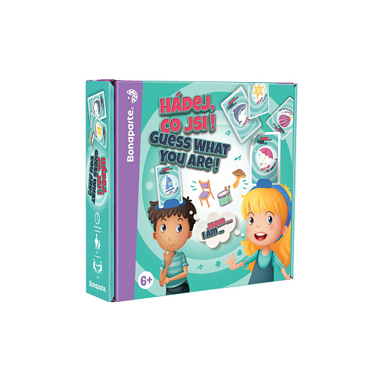 Hádej, co jsi! - Guess what you are! společenská hra v krabici 22,5x21x6cm Hádej, co jsi! - Guess what you are! společenská hra v krabici 22,5x21x6cm