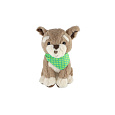 Teddies Pes/Pejsek sedící se šátkem plyš 26cm v sáčku 0+