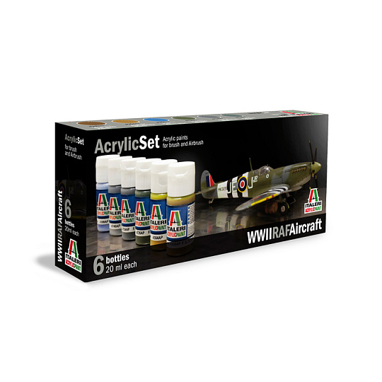 Italeri Sada akrylových barev 432AP - WWII RAF AIRCRAFT 6 ks