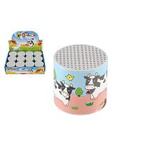 Teddies Plechovka zvuk krávy plast 6x6cm
