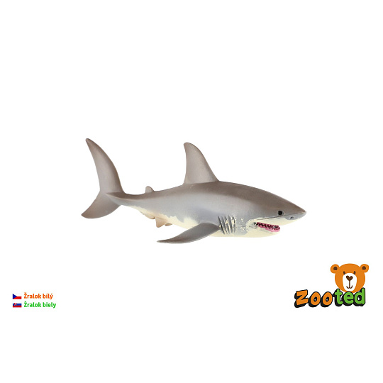 Žralok bílý zooted plast 17cm 